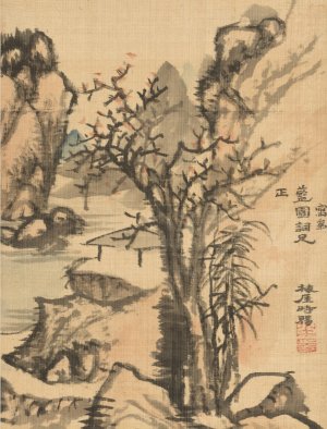 Landscape by Totoki Baigai Oil Painting