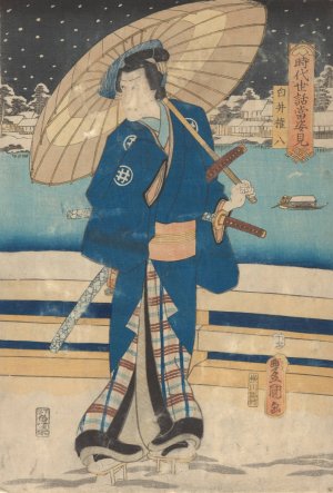 Actor; Snow Scene by Toyokuni Utagawa Oil Painting