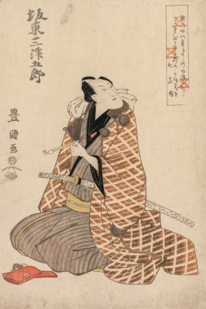 Bando Mitsugoro IV in a Travelling Robe by Toyokuni Utagawa Oil Painting