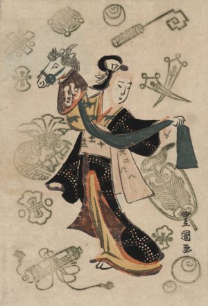 Fujimusume no harukoma by Toyokuni Utagawa Oil Painting