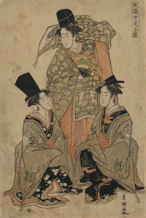 Furyu onna shikisanba by Toyokuni Utagawa Oil Painting