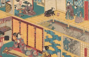 Interior of Daimyo Palace by Toyokuni Utagawa Oil Painting