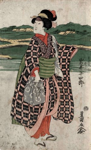 Iwai Hanshiro no Sagoemon musume Oyone by Toyokuni Utagawa Oil Painting