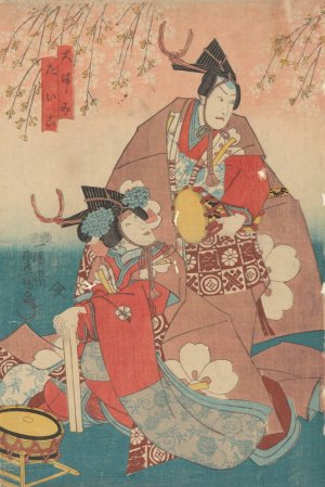 Musicians by Toyokuni Utagawa Oil Painting