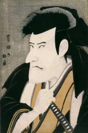 Portrait of the Second Ichikawa Komazo by Toyokuni Utagawa - Oil Painting Reproduction