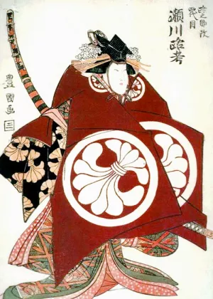 Rok Segawa VI as Tomoe-Gozen by Toyokuni Utagawa - Oil Painting Reproduction