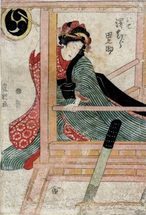 Sawamura Tanosuke no Oshichi by Toyokuni Utagawa Oil Painting