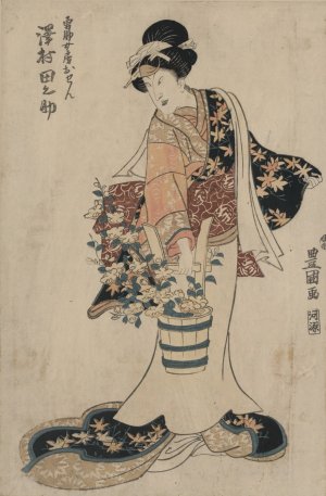 Sawamura Tanosuke no Yusuke nyobo Osen by Toyokuni Utagawa Oil Painting