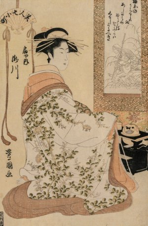 Takigawa of Ogiya, from the series Beauties as the Seven Komachi by Toyokuni Utagawa Oil Painting