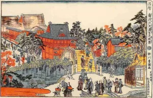 Toyokuni View on Kameido Shrine Oil painting by Toyokuni Utagawa