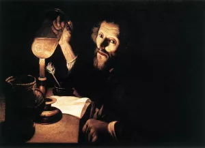 A Doctor Examining Urine Oil painting by Trophime Bigot