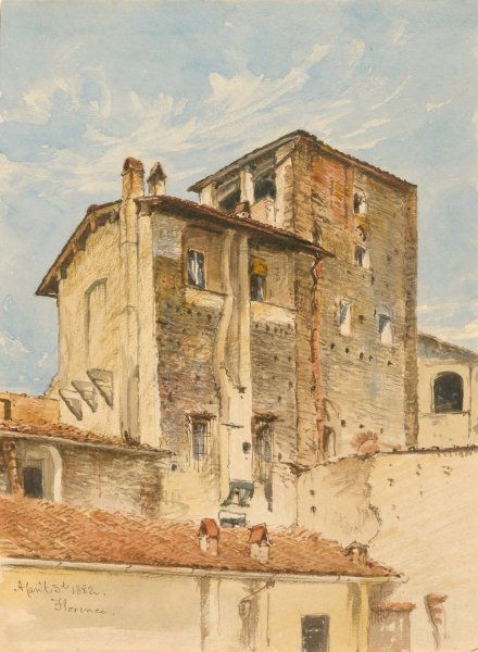 Houses in Florence  by Truman Seymour - Hand-Painted Oil Painting Reproduction
