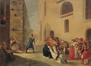 The Assassination of Capodistria by Tsokos Dionysios Oil Painting