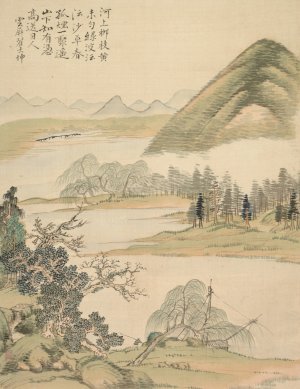 Willow Branches in Spring by Tsubaki Chinzan Oil Painting
