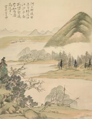 Willow Branches in Spring by Tsubaki Chinzan Oil Painting