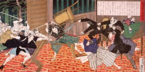 A Picture of the News from Kagoshima by Tsukioka Yoshitoshi Oil Painting