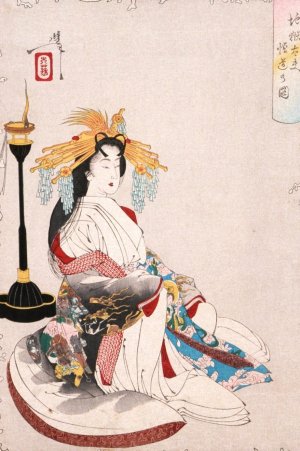 Enlightenment of the Courtesan Jigokudayu by Tsukioka Yoshitoshi Oil Painting