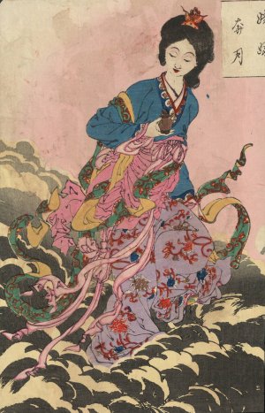 Joga hongetsu Oil painting by Tsukioka Yoshitoshi
