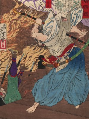 Oda Nobunaga by Tsukioka Yoshitoshi Oil Painting