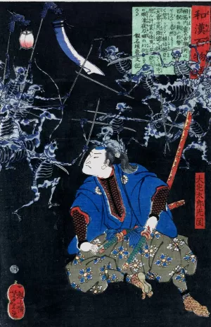 Oya taro mitsukuni Oil painting by Tsukioka Yoshitoshi