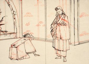 Preparatory Drawing for an Illustration of the Book; Mirror of Famous Japanese Generals by Tsukioka Yoshitoshi Oil Painting