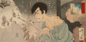 Snow; The Actor Onoe Baiko V as Iwakura no Sogen by Tsukioka Yoshitoshi Oil Painting
