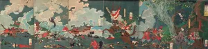The Great Battle at Sekigahara by Tsukioka Yoshitoshi Oil Painting