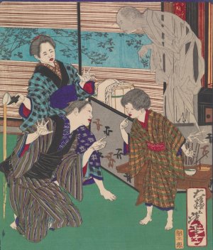 The Osaka Youth Who Regained His Speech after His Father's Death Oil painting by Tsukioka Yoshitoshi