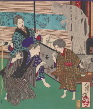 The Osaka Youth Who Regained His Speech after His Father's Death by Tsukioka Yoshitoshi Oil Painting