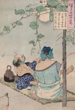 Yugao dana noryo zu by Tsukioka Yoshitoshi Oil Painting