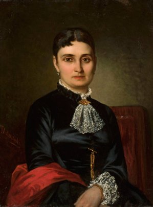 Portrait of Apolonia Anaszkowska by Tytus Maleszewski Oil Painting
