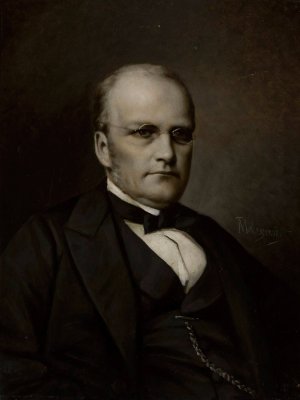 Portrait of Stanislaw Moniuszko by Tytus Maleszewski Oil Painting