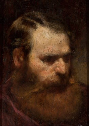 Portrait of a man by Tytus Seweryn Pilecki Oil Painting