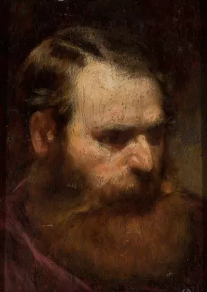 Portrait of a man by Tytus Seweryn Pilecki Oil Painting