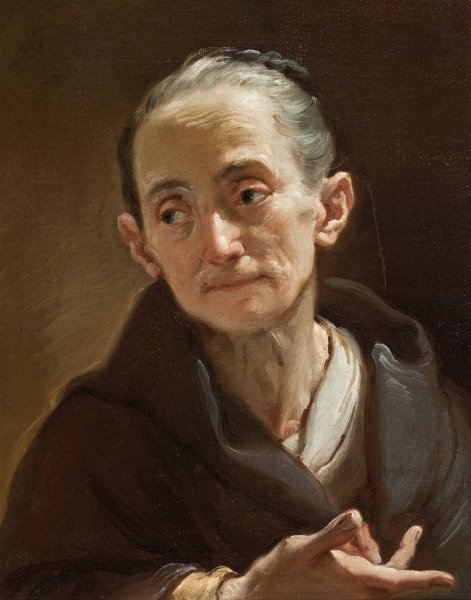 Main Product Photo of Head of an Old Woman  Painting by Ubaldo Gandolfi