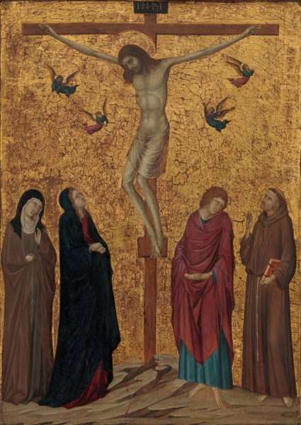 The Crucifixion  by Ugolino Da Siena - Hand-Painted Oil Painting Reproduction