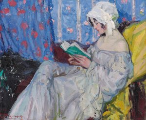 La Liseuse by Ulisse Caputo Oil Painting