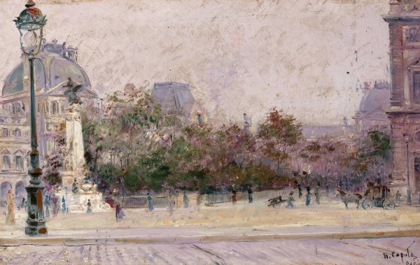 Paris by Ulisse Caputo - Hand-Painted Oil Painting Reproduction