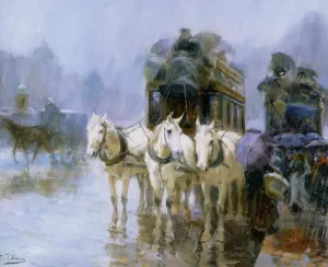 A Rainy Day by Ulpiano Checa Oil Painting