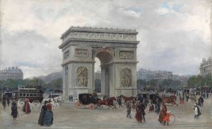 The Arc the Triomphe, Paris by Ulpiano Checa Oil Painting