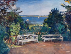 Garten in Travemunde by Ulrich Hubner Oil Painting