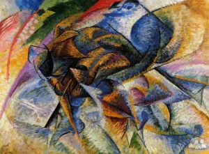 Dynamism of a Biker by Umberto Boccioni - Oil Painting Reproduction