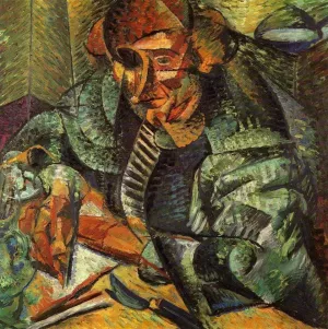 L'antigrazioso by Umberto Boccioni Oil Painting
