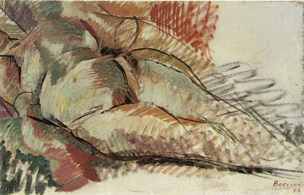 Main Product Photo of Nudo Simultaneo Painting by Umberto Boccioni