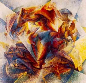 Soccer also known as Dynamic Action Image Oil painting by Umberto Boccioni