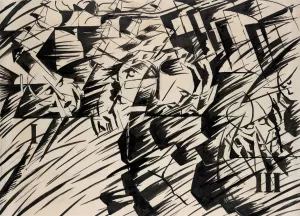 States of Mind, Those Who Go by Umberto Boccioni Oil Painting