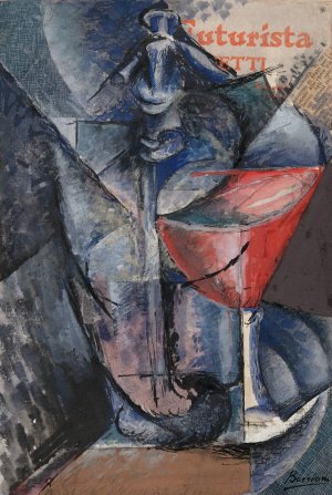 Still Life; Glass and Siphon by Umberto Boccioni Oil Painting