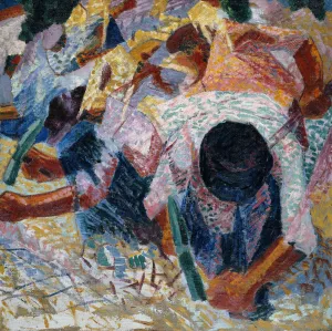 The Street Pavers by Umberto Boccioni Oil Painting