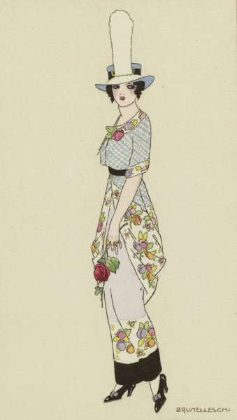 Robe de promenad  by Umberto Brunelleschi - Hand-Painted Oil Painting Reproduction