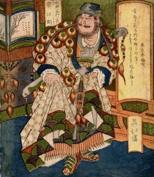 So Komie; Chinese Warrior by Uoya Hokkei Oil Painting